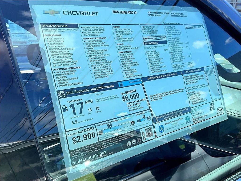 new 2026 Chevrolet Tahoe car, priced at $70,275