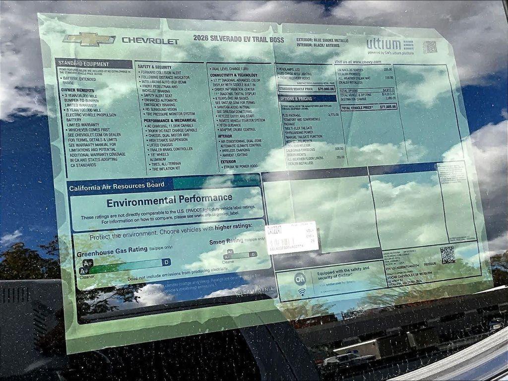 new 2026 Chevrolet Silverado EV car, priced at $72,005