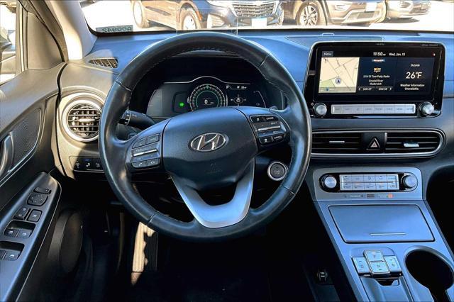 used 2021 Hyundai Kona EV car, priced at $16,488