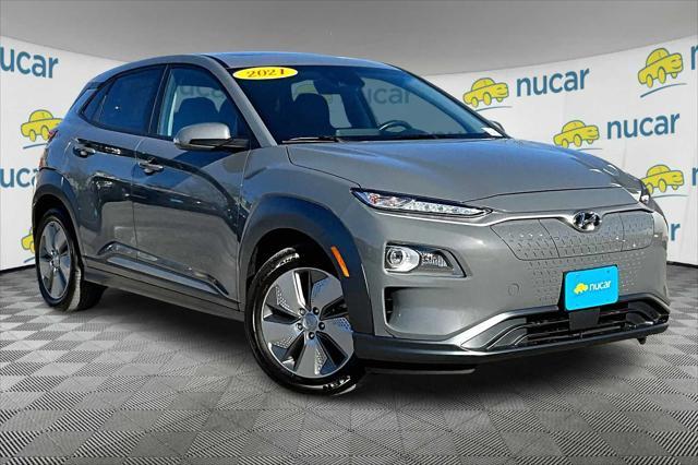 used 2021 Hyundai Kona EV car, priced at $19,879