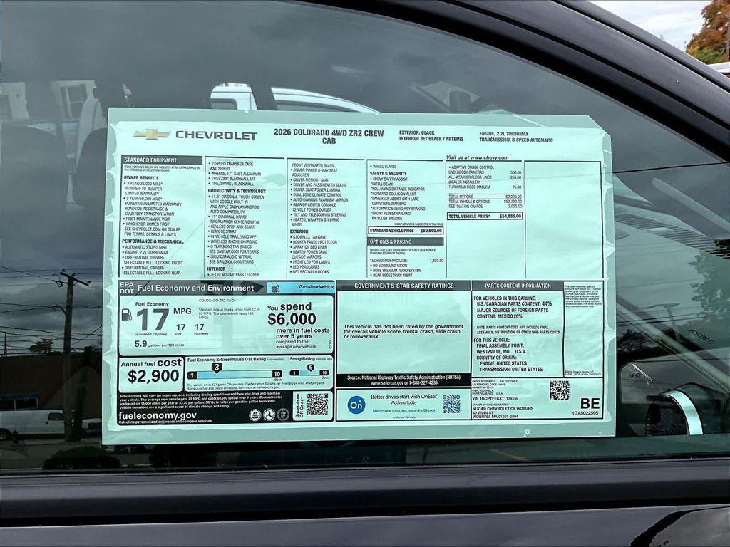 new 2026 Chevrolet Colorado car, priced at $52,885