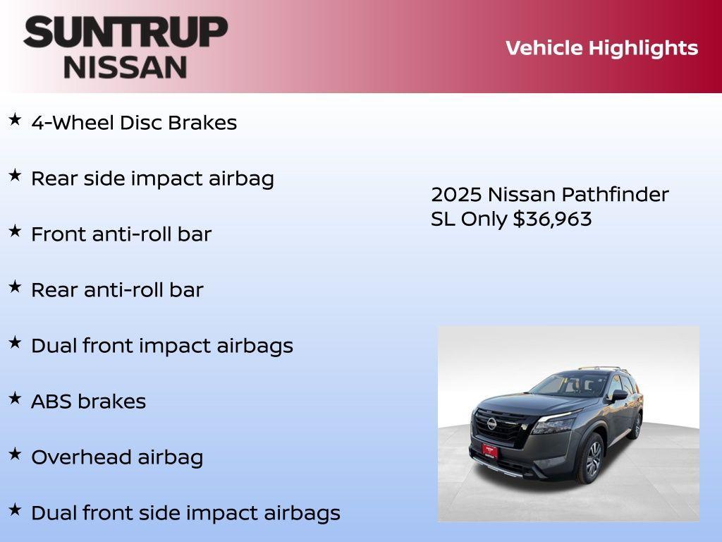new 2025 Nissan Pathfinder car, priced at $36,963