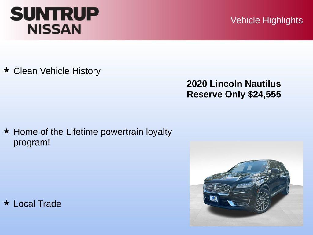 used 2020 Lincoln Nautilus car, priced at $24,555