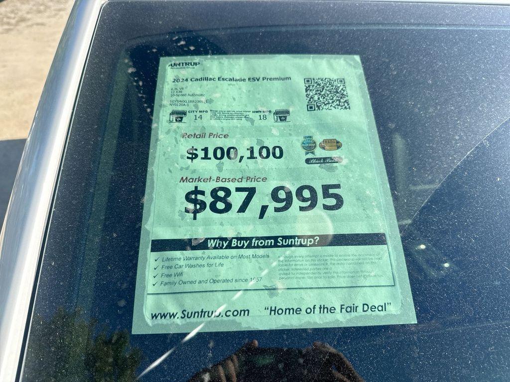 used 2024 Cadillac Escalade ESV car, priced at $82,205