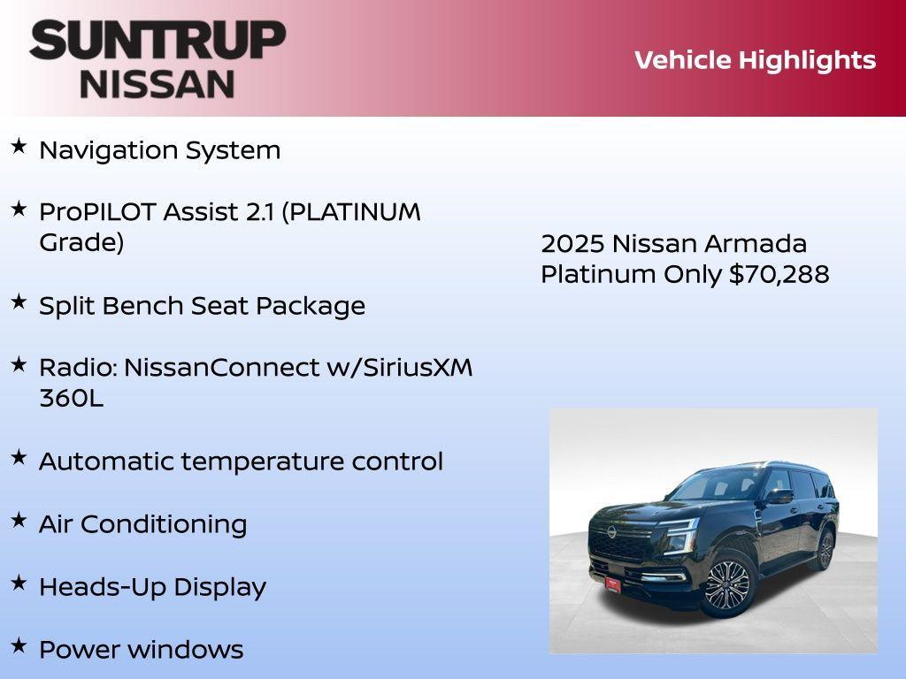 new 2025 Nissan Armada car, priced at $70,288