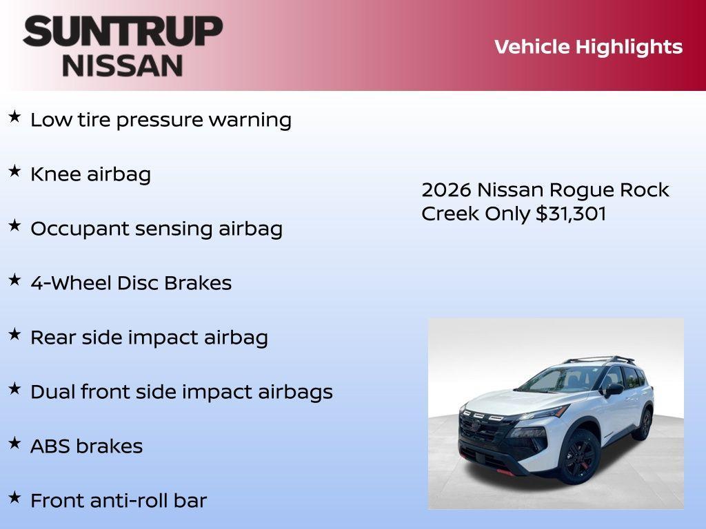 new 2026 Nissan Rogue car, priced at $31,301