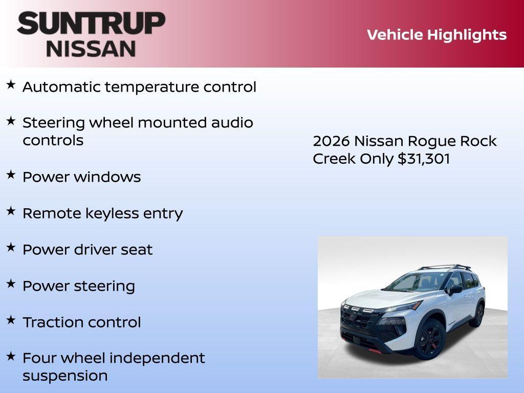 new 2026 Nissan Rogue car, priced at $31,301