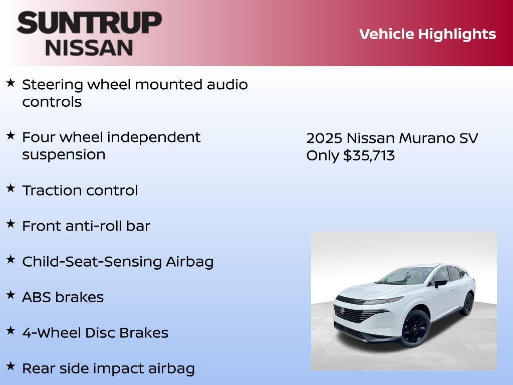 new 2025 Nissan Murano car, priced at $35,713