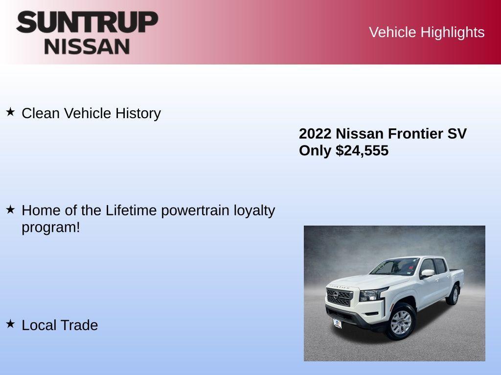 used 2022 Nissan Frontier car, priced at $24,555