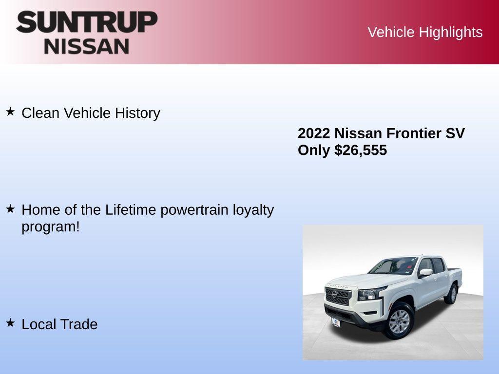 used 2022 Nissan Frontier car, priced at $26,555
