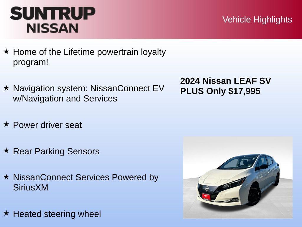 used 2024 Nissan Leaf car, priced at $17,995