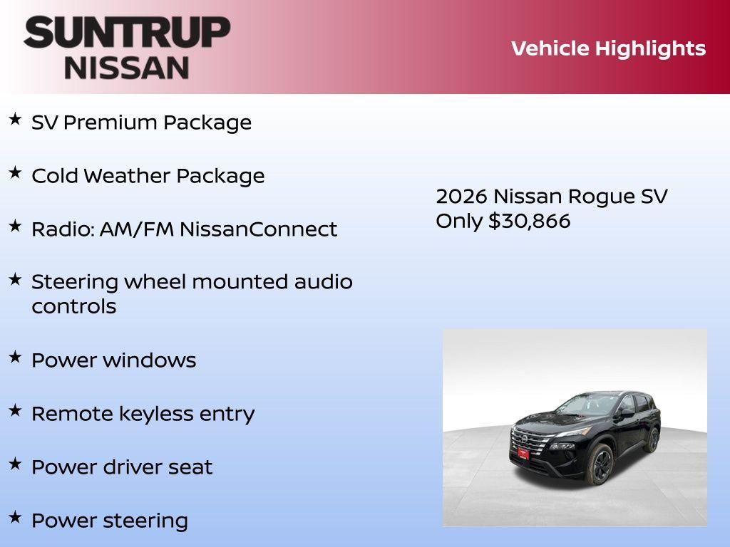 new 2026 Nissan Rogue car, priced at $30,866