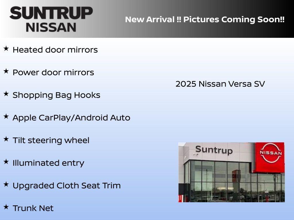 new 2025 Nissan Versa car, priced at $20,191