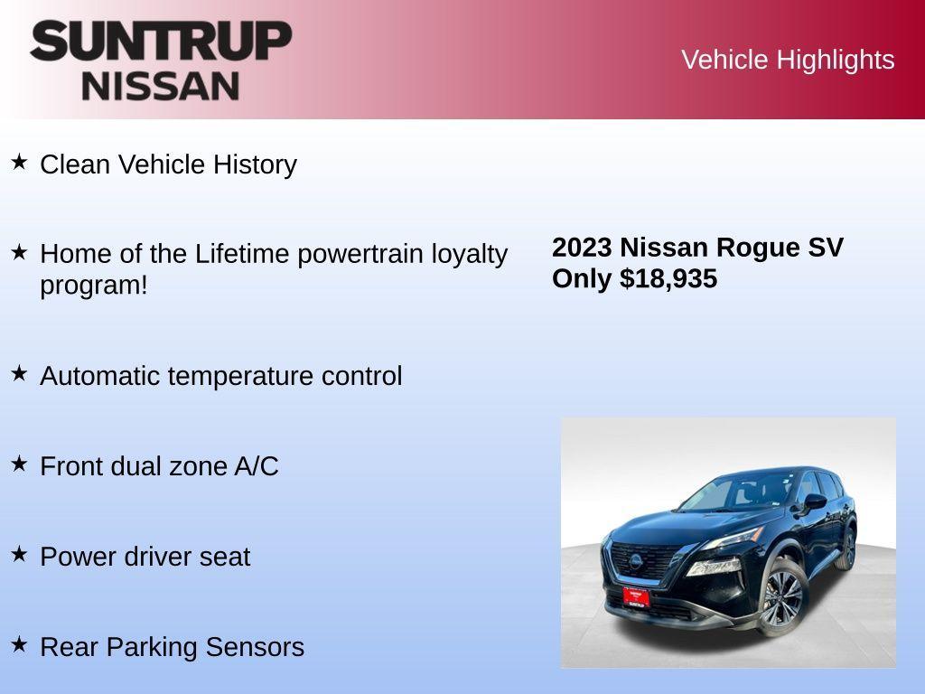used 2023 Nissan Rogue car, priced at $18,935