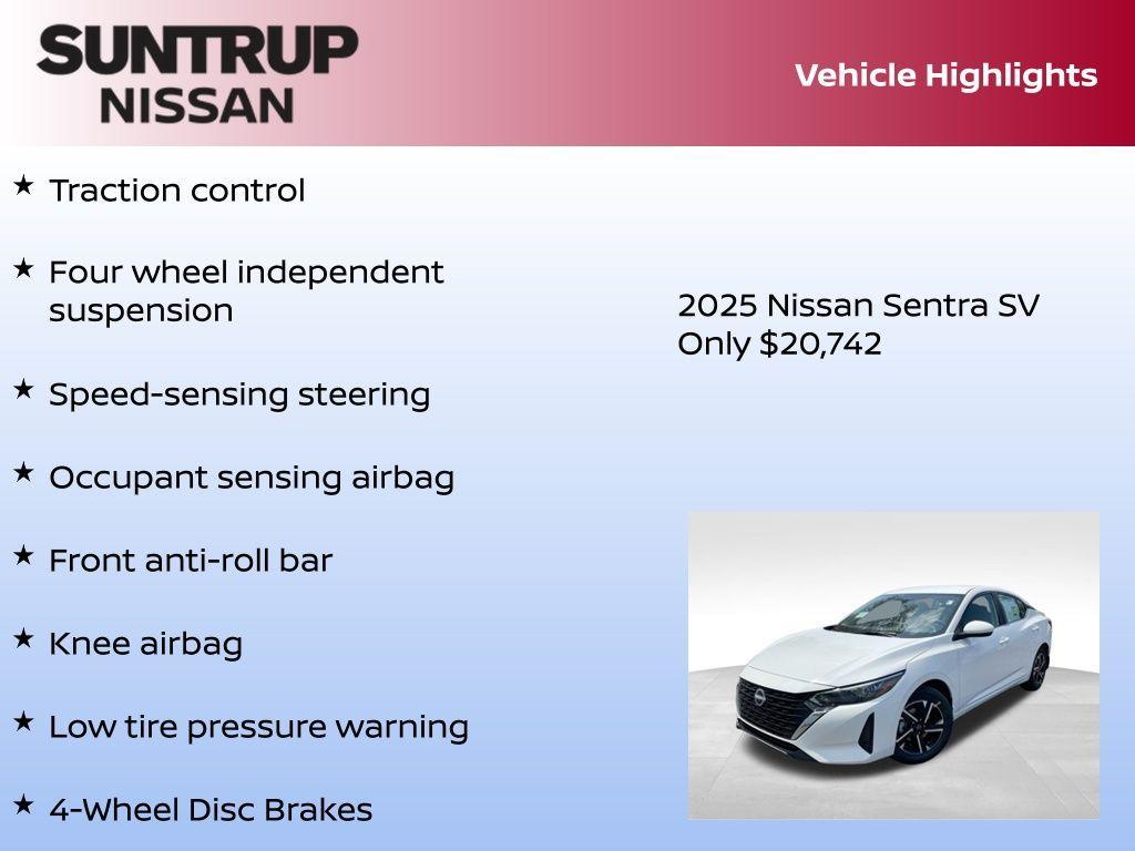 new 2025 Nissan Sentra car, priced at $20,742