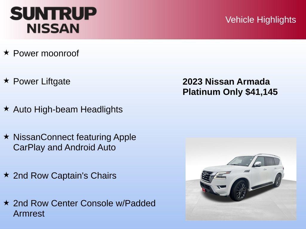 used 2023 Nissan Armada car, priced at $41,145