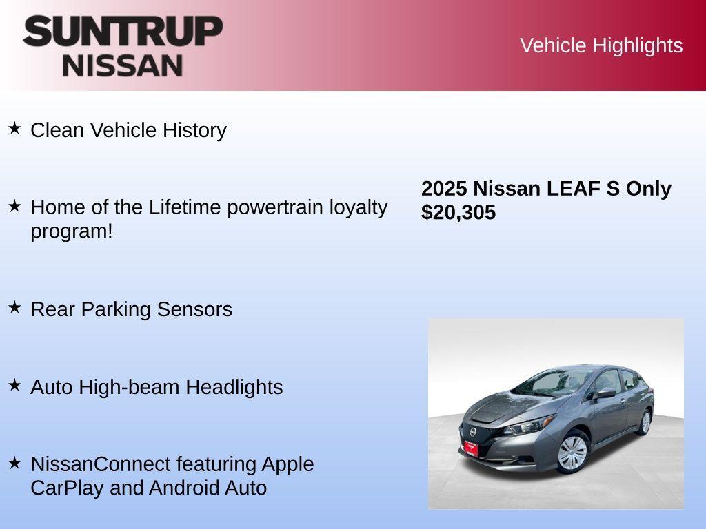 used 2025 Nissan Leaf car, priced at $20,305