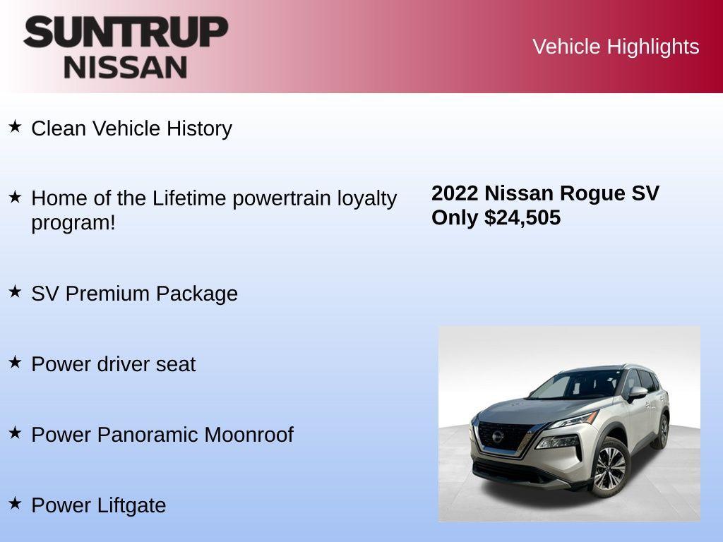 used 2022 Nissan Rogue car, priced at $24,505
