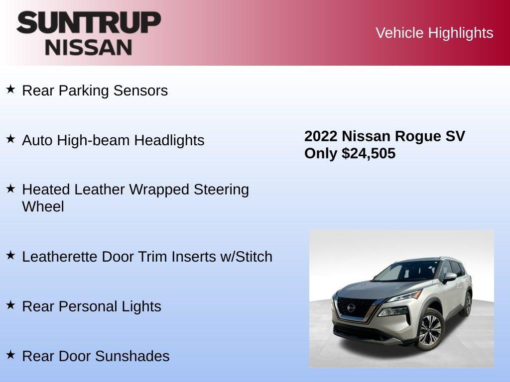 used 2022 Nissan Rogue car, priced at $24,505