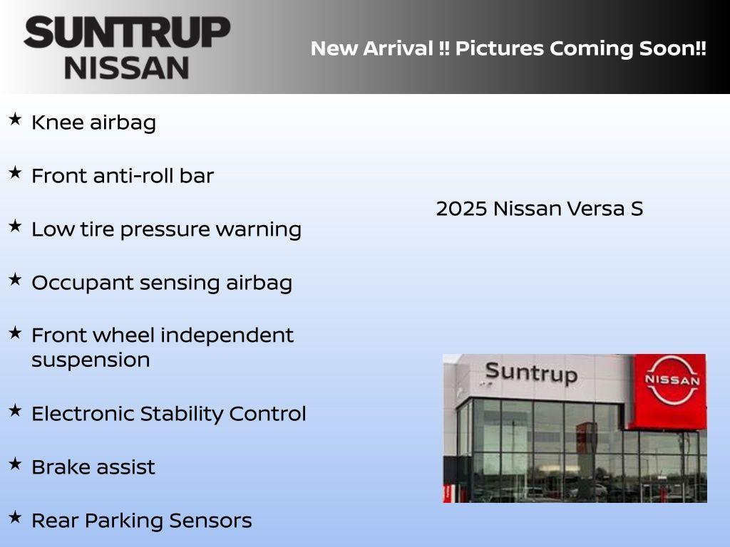 new 2025 Nissan Versa car, priced at $18,617