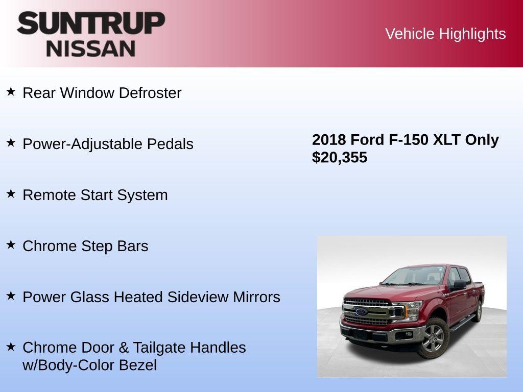 used 2018 Ford F-150 car, priced at $20,355