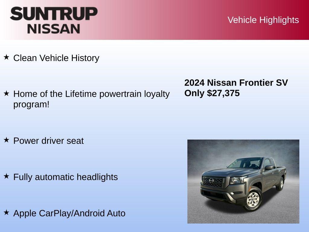 used 2024 Nissan Frontier car, priced at $27,375