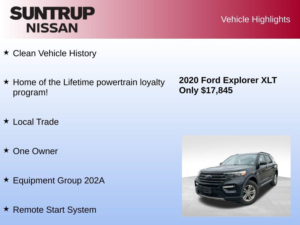 used 2020 Ford Explorer car, priced at $17,845