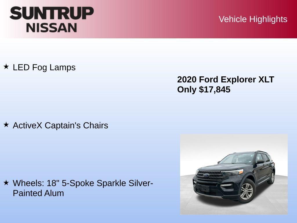 used 2020 Ford Explorer car, priced at $17,845
