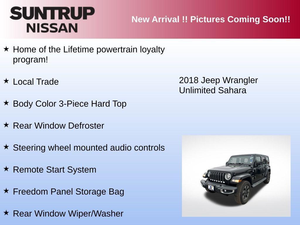 used 2018 Jeep Wrangler Unlimited car, priced at $26,435