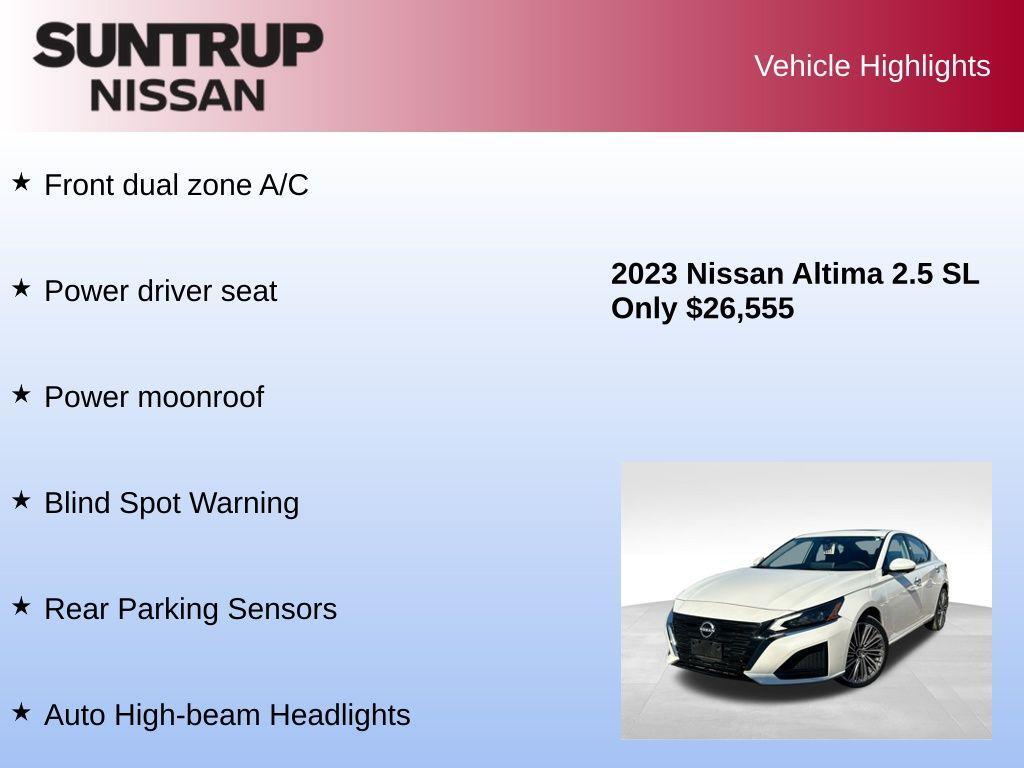 used 2023 Nissan Altima car, priced at $26,555