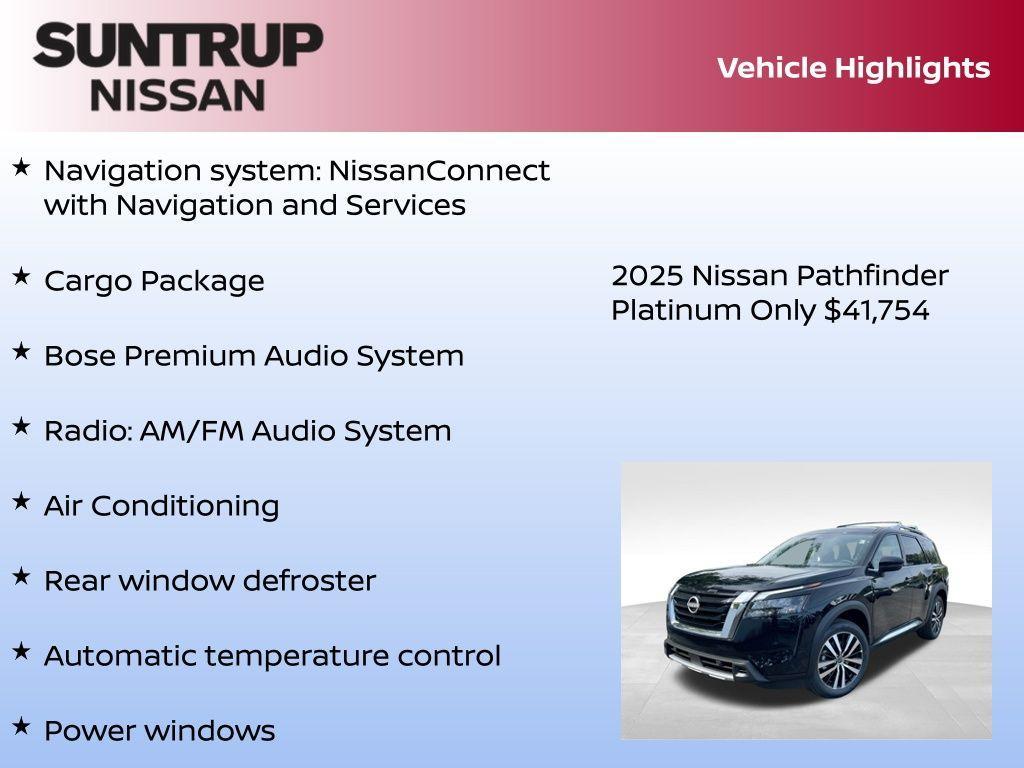 new 2025 Nissan Pathfinder car, priced at $41,754