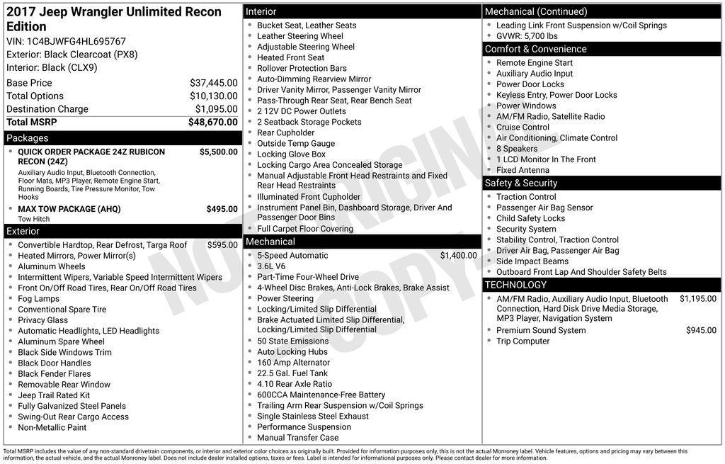 used 2017 Jeep Wrangler Unlimited car, priced at $21,155