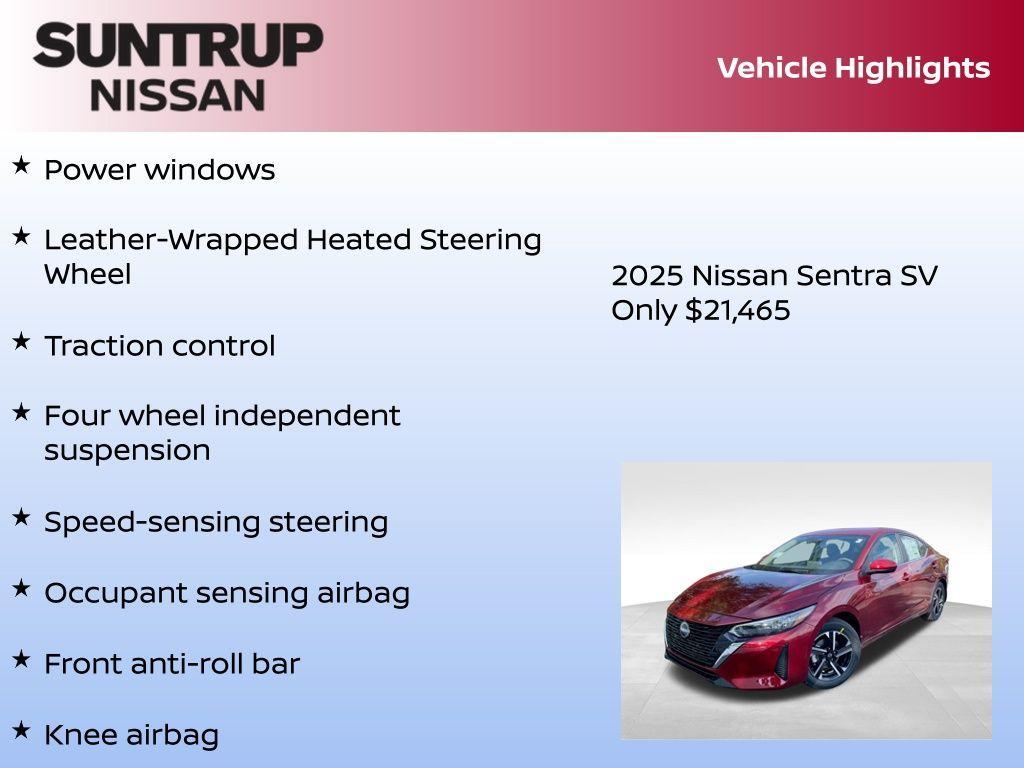 new 2025 Nissan Sentra car, priced at $21,465