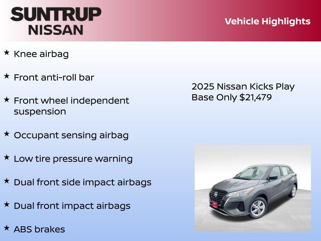 new 2025 Nissan Kicks Play car, priced at $21,479