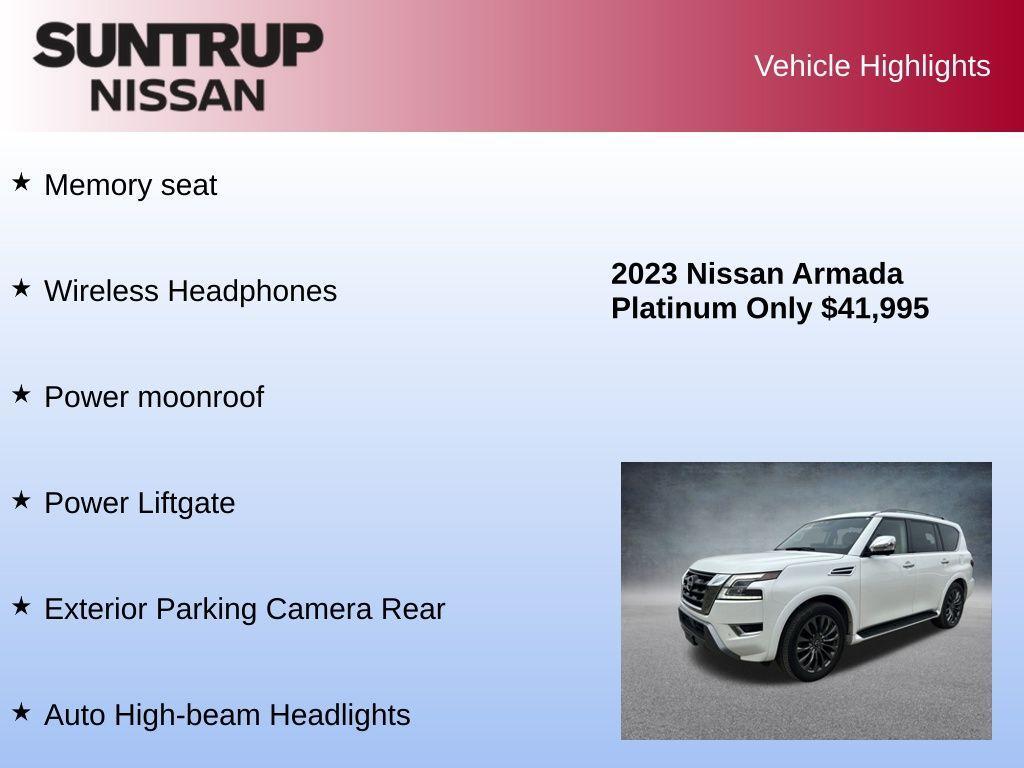 used 2023 Nissan Armada car, priced at $41,995