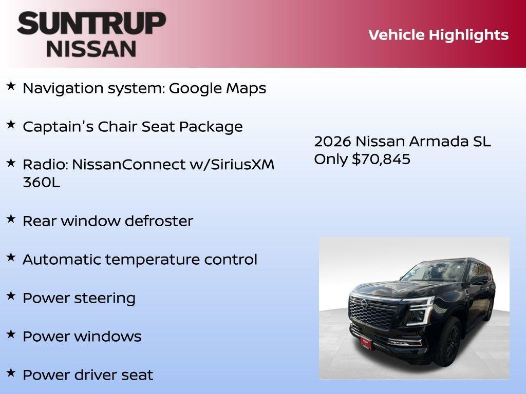 new 2026 Nissan Armada car, priced at $70,845