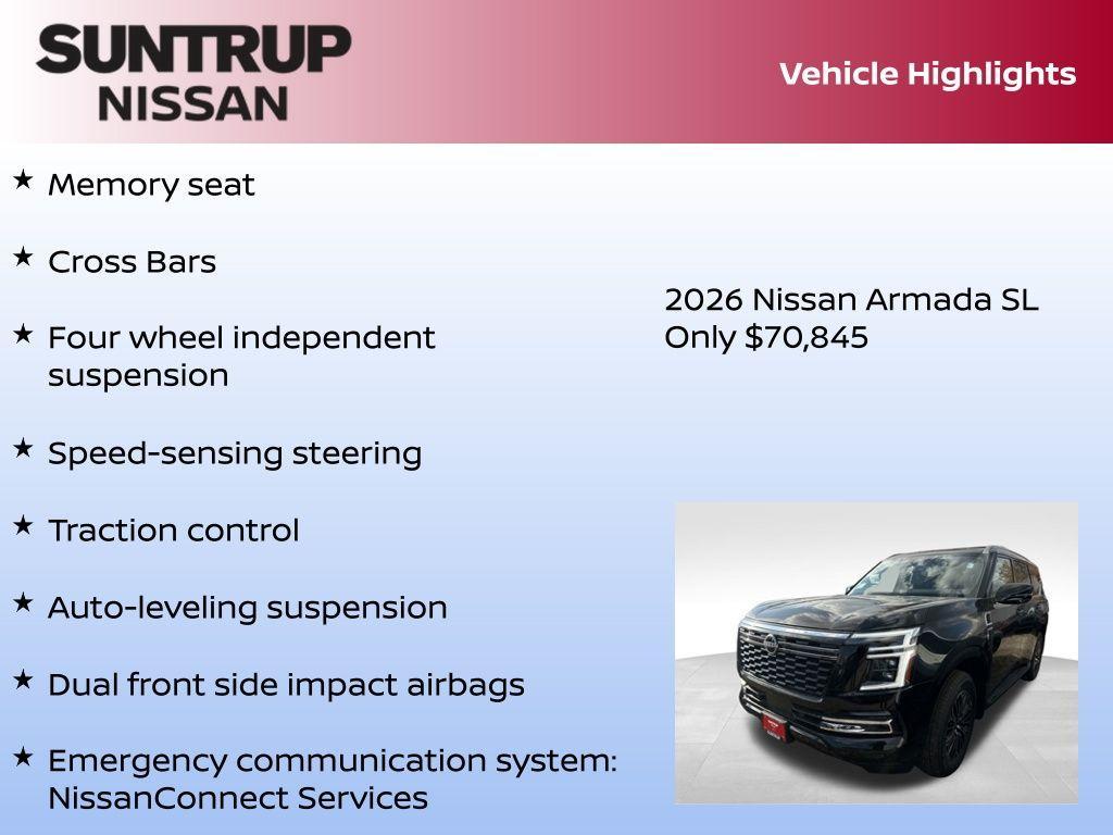 new 2026 Nissan Armada car, priced at $70,845