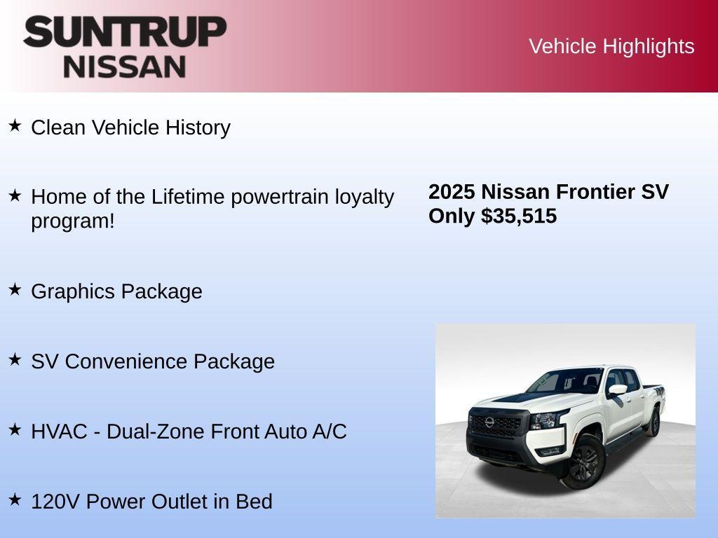 used 2025 Nissan Frontier car, priced at $35,515