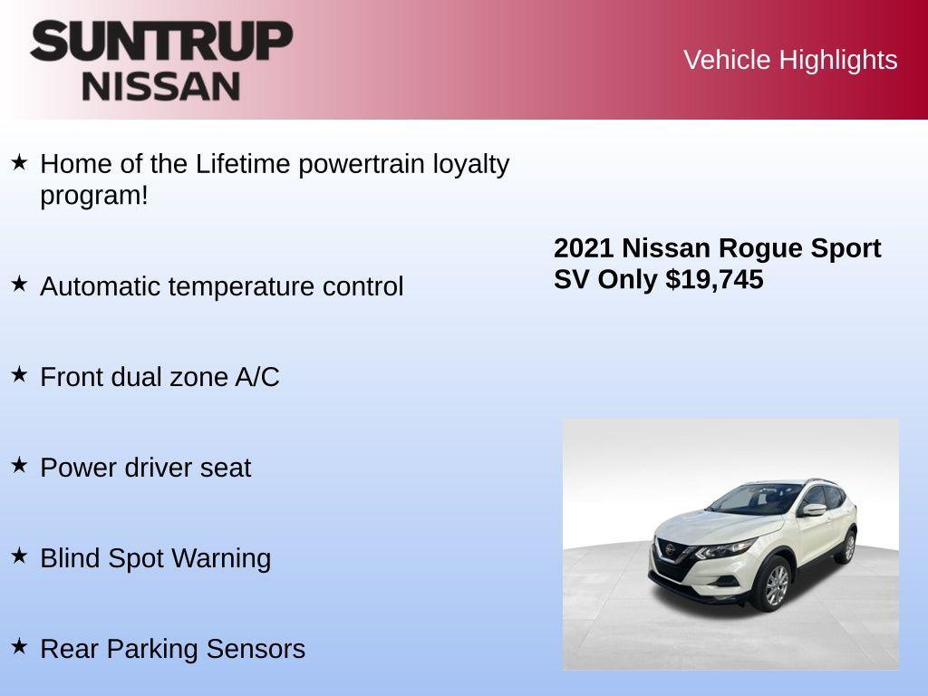 used 2021 Nissan Rogue Sport car, priced at $19,745