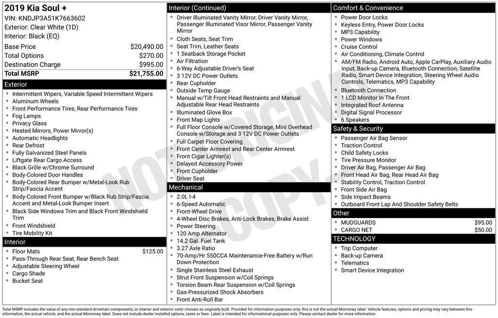 used 2019 Kia Soul car, priced at $14,415