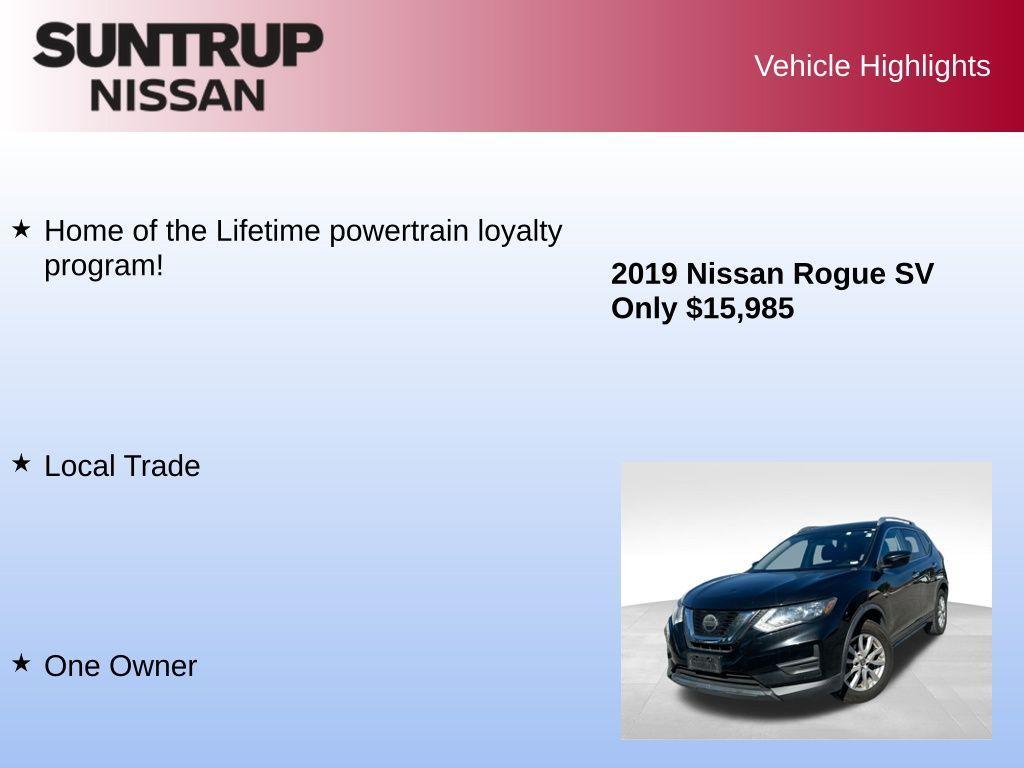 used 2019 Nissan Rogue car, priced at $15,985