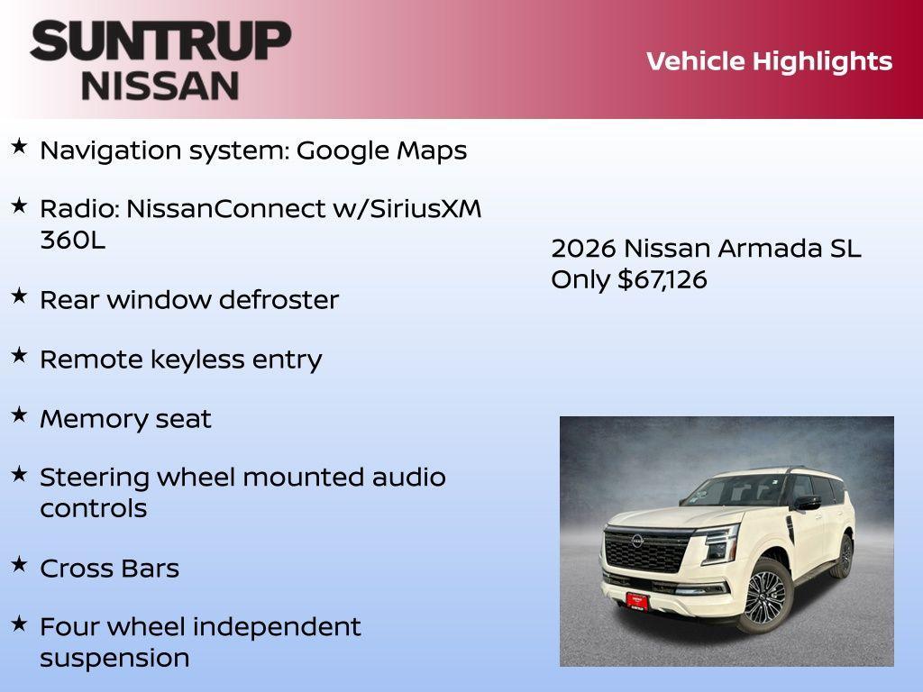 new 2026 Nissan Armada car, priced at $67,126