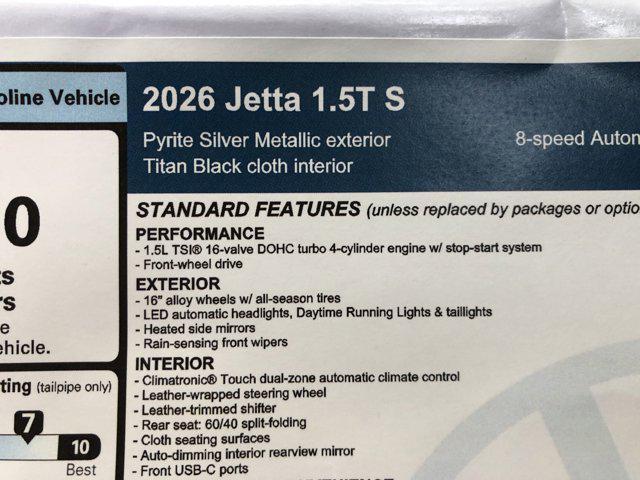 new 2026 Volkswagen Jetta car, priced at $24,779
