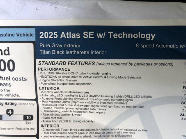 new 2025 Volkswagen Atlas car, priced at $46,229