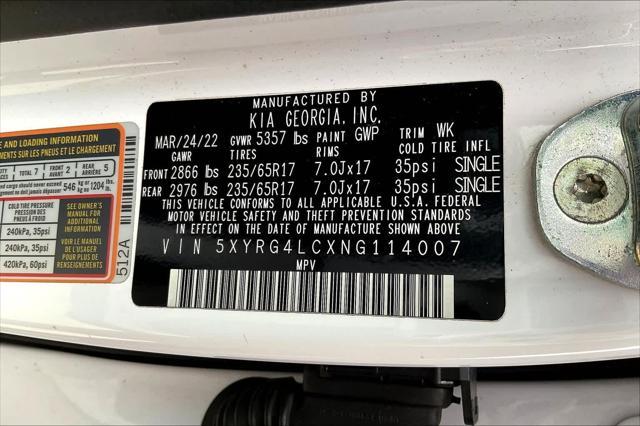 used 2022 Kia Sorento car, priced at $22,467