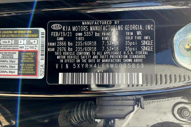 used 2021 Kia Sorento car, priced at $21,761