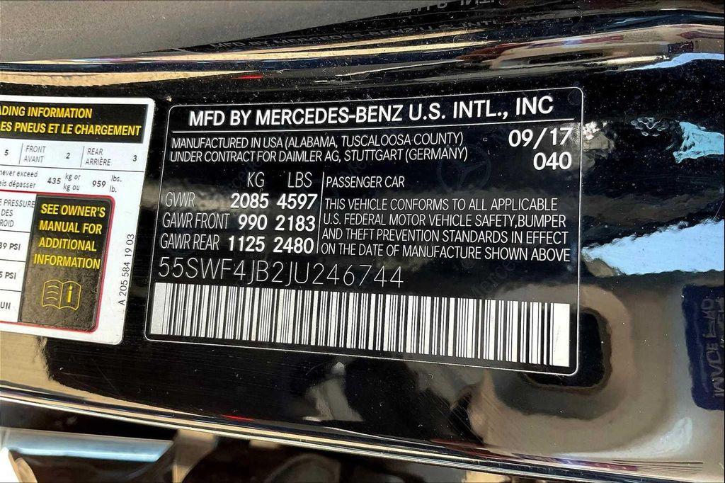 used 2018 Mercedes-Benz C-Class car, priced at $18,573
