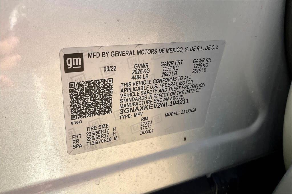 used 2022 Chevrolet Equinox car, priced at $19,268