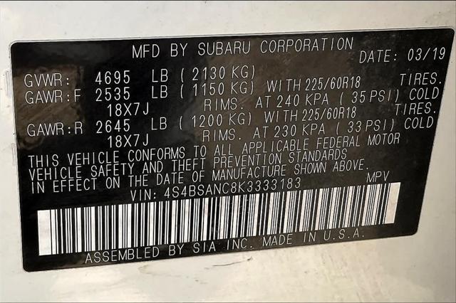 used 2019 Subaru Outback car, priced at $17,893