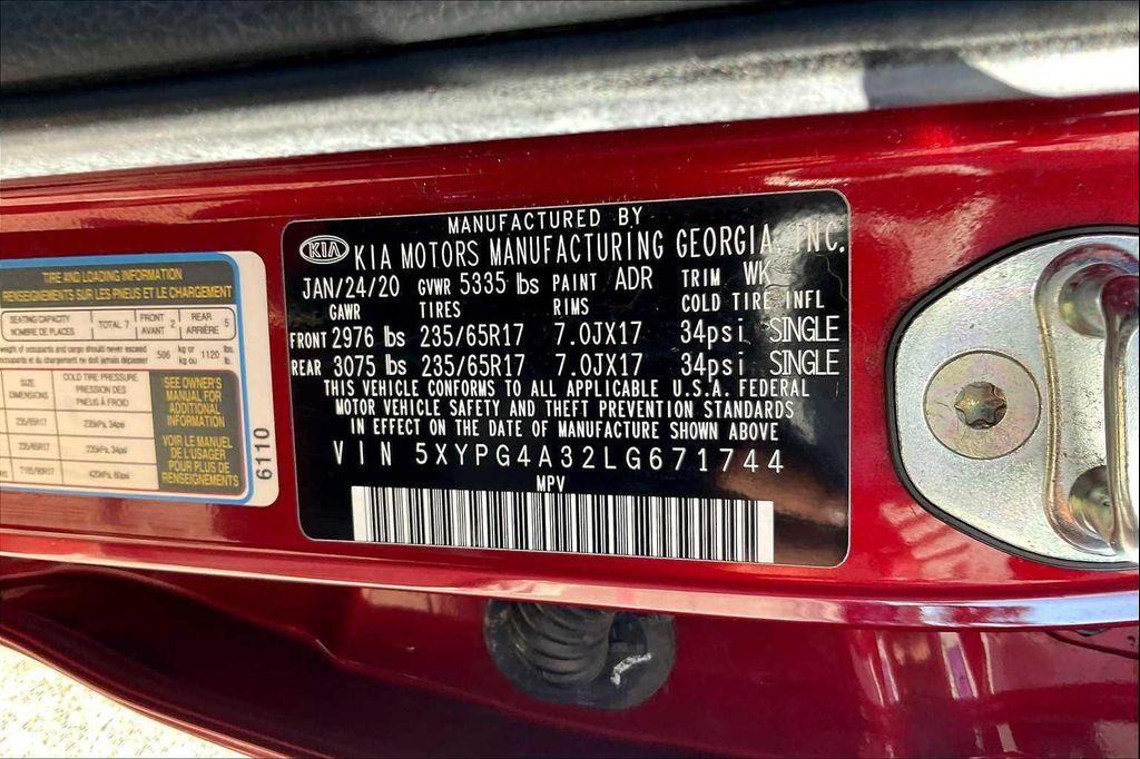 used 2020 Kia Sorento car, priced at $18,353